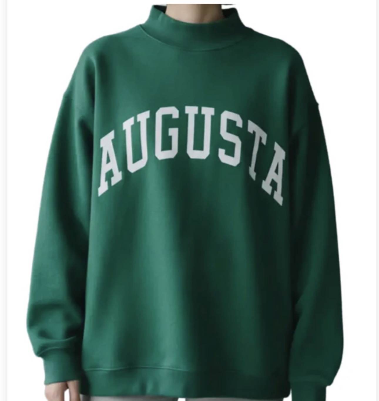“Augusta” Mockneck Sweatshirt - Emerald Green