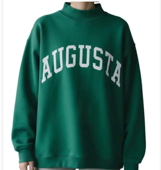 “Augusta” Mockneck Sweatshirt - Emerald Green