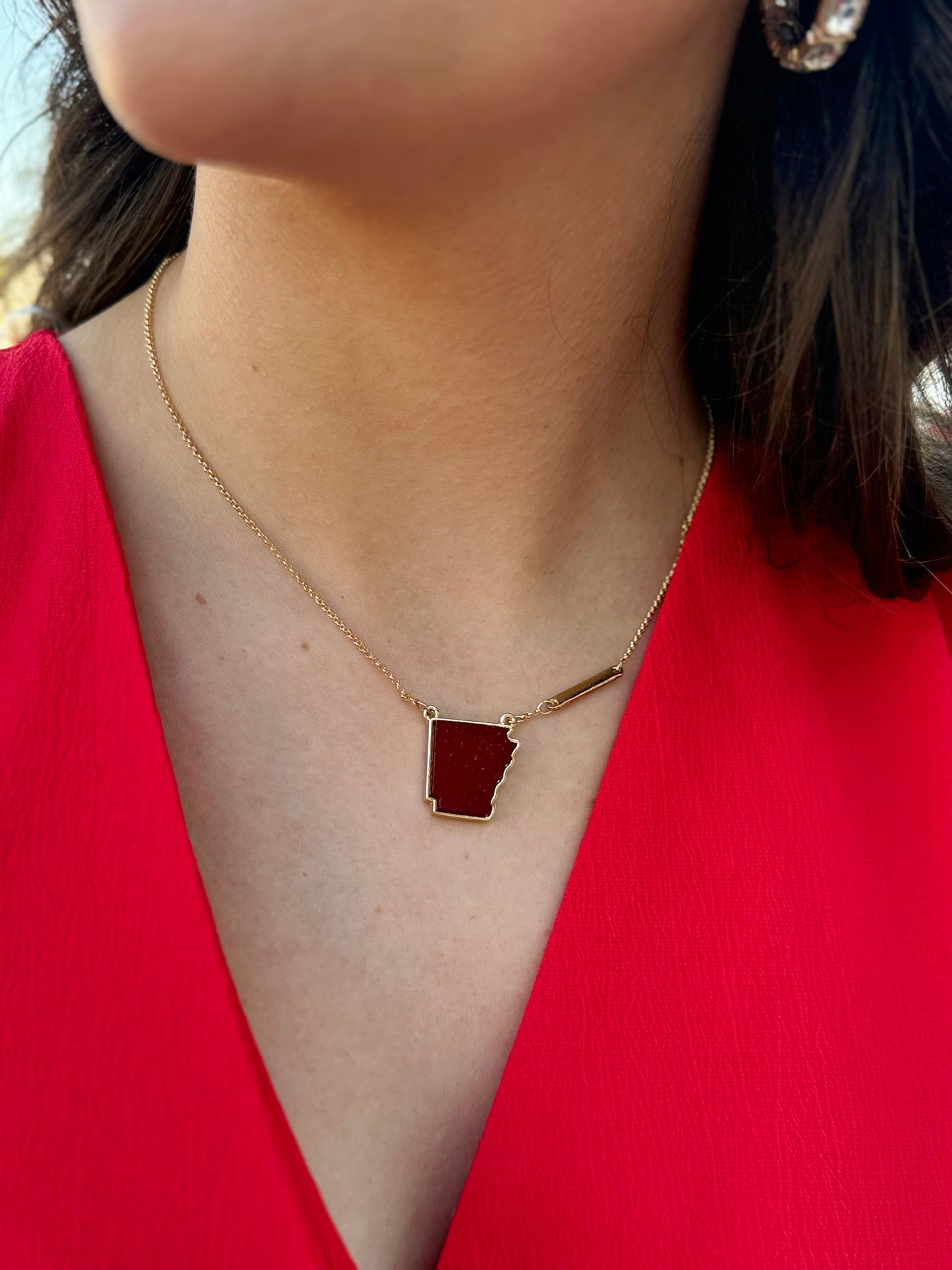 Red Arkansas Necklace