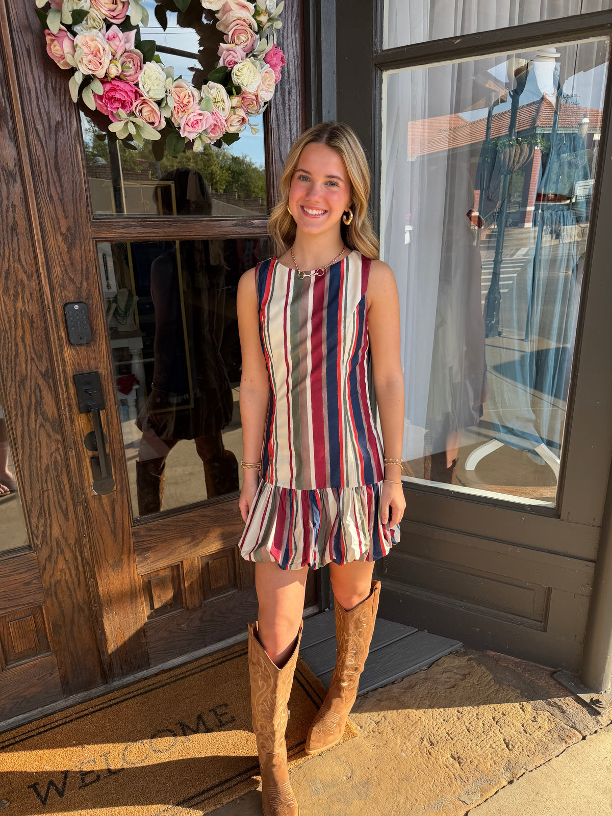 TCEC Fall Striped Dress