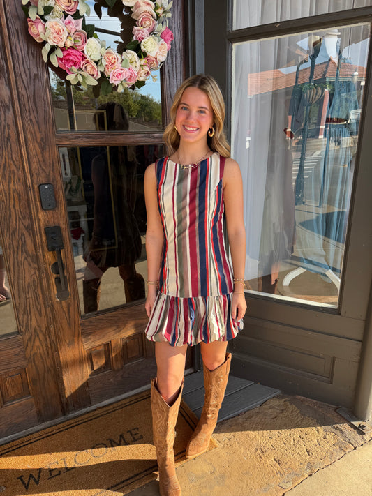 TCEC Fall Striped Dress