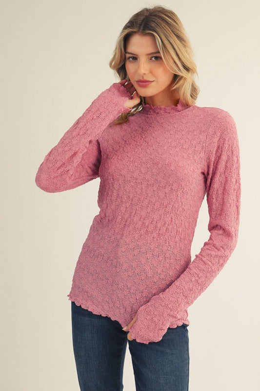 Mauve Lacey Long Sleeve Top