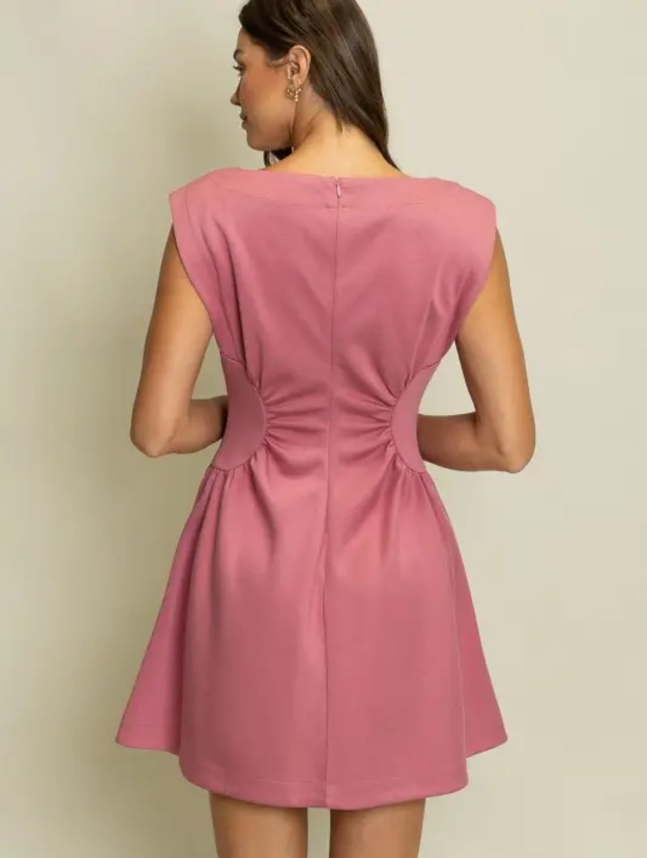 Raspberry Glace Side Panel Mini Dress