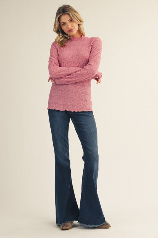 Mauve Lacey Long Sleeve Top