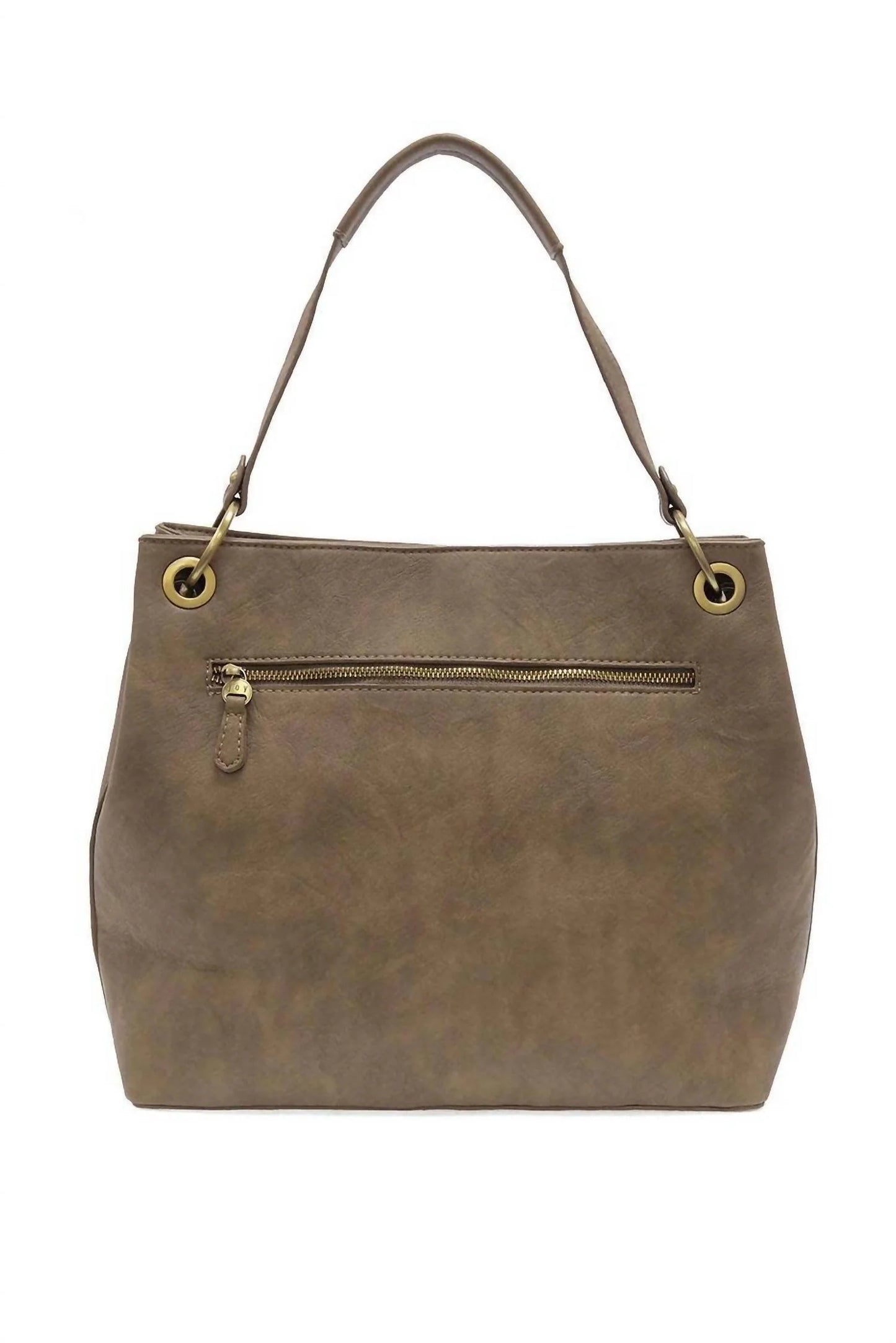 Joy Susan Jem Bucket Shoulder Bag - Dark Taupe