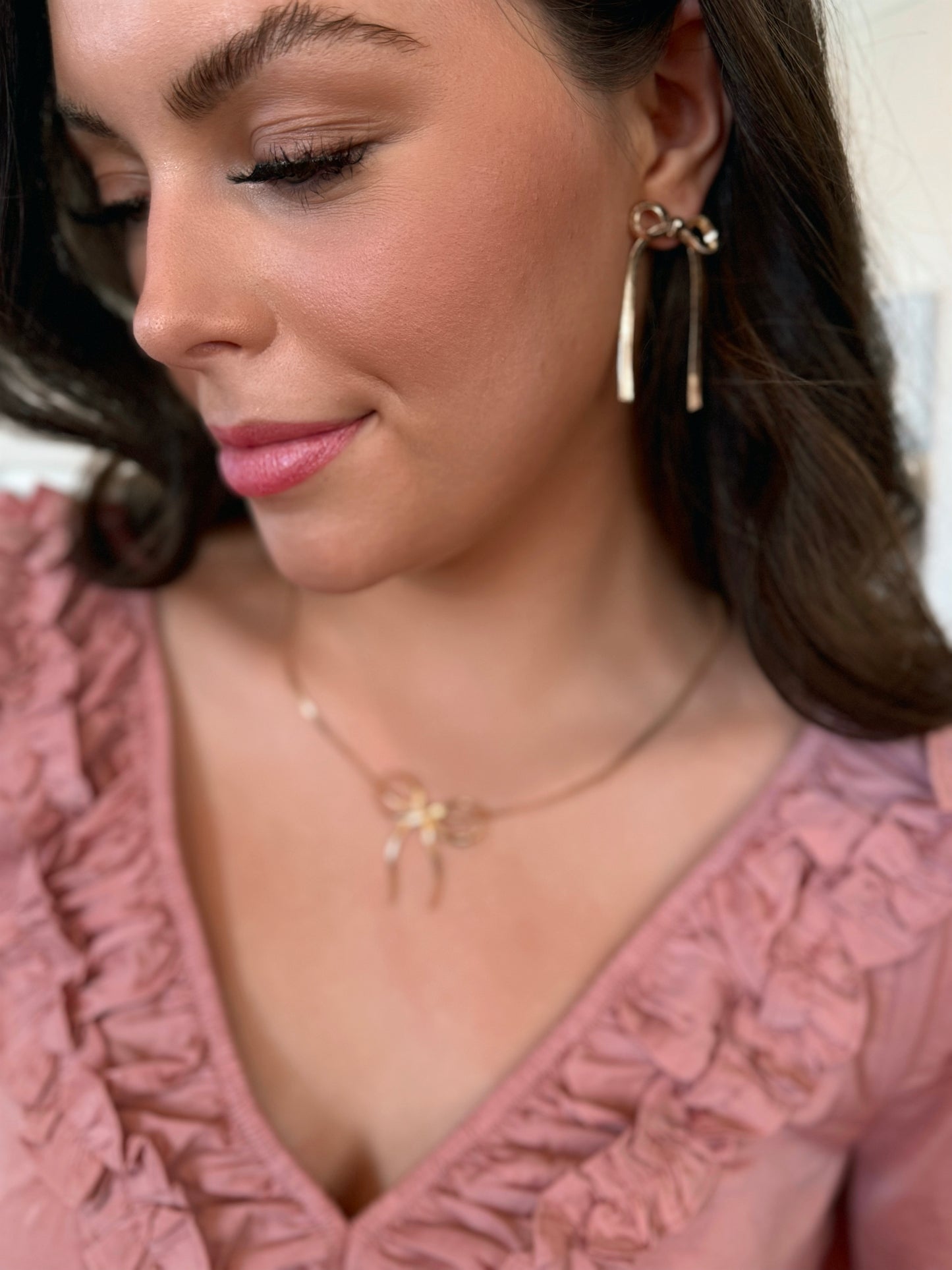 Gold Bow Earrings