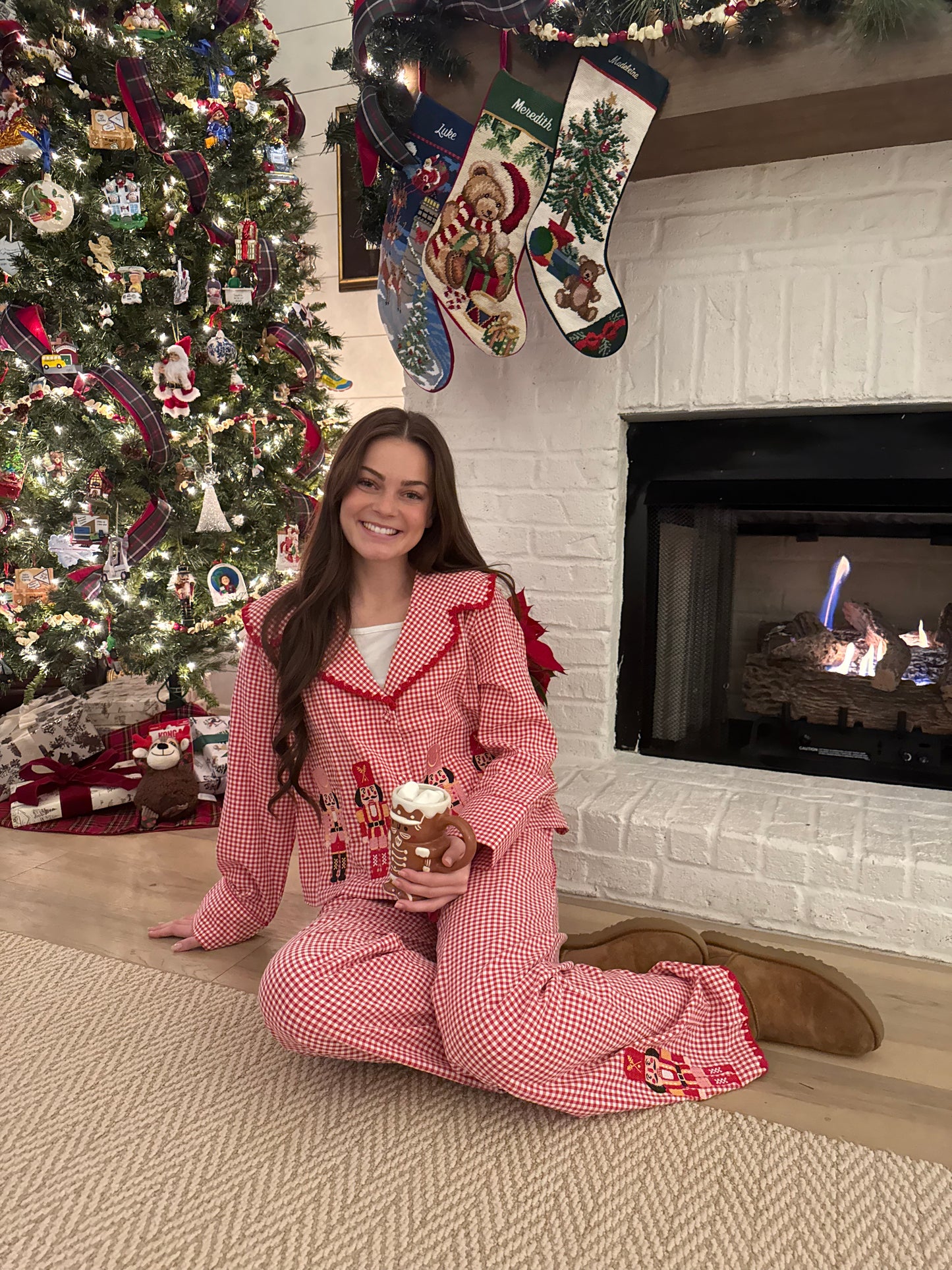 Gingham Nutcracker Pajama Set