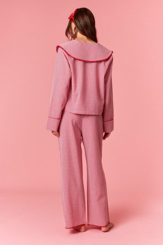 Gingham Nutcracker Pajama Set