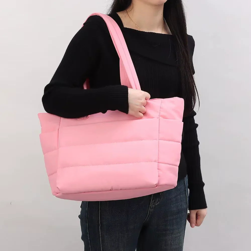 Puff Computer Tote Bag - Rose