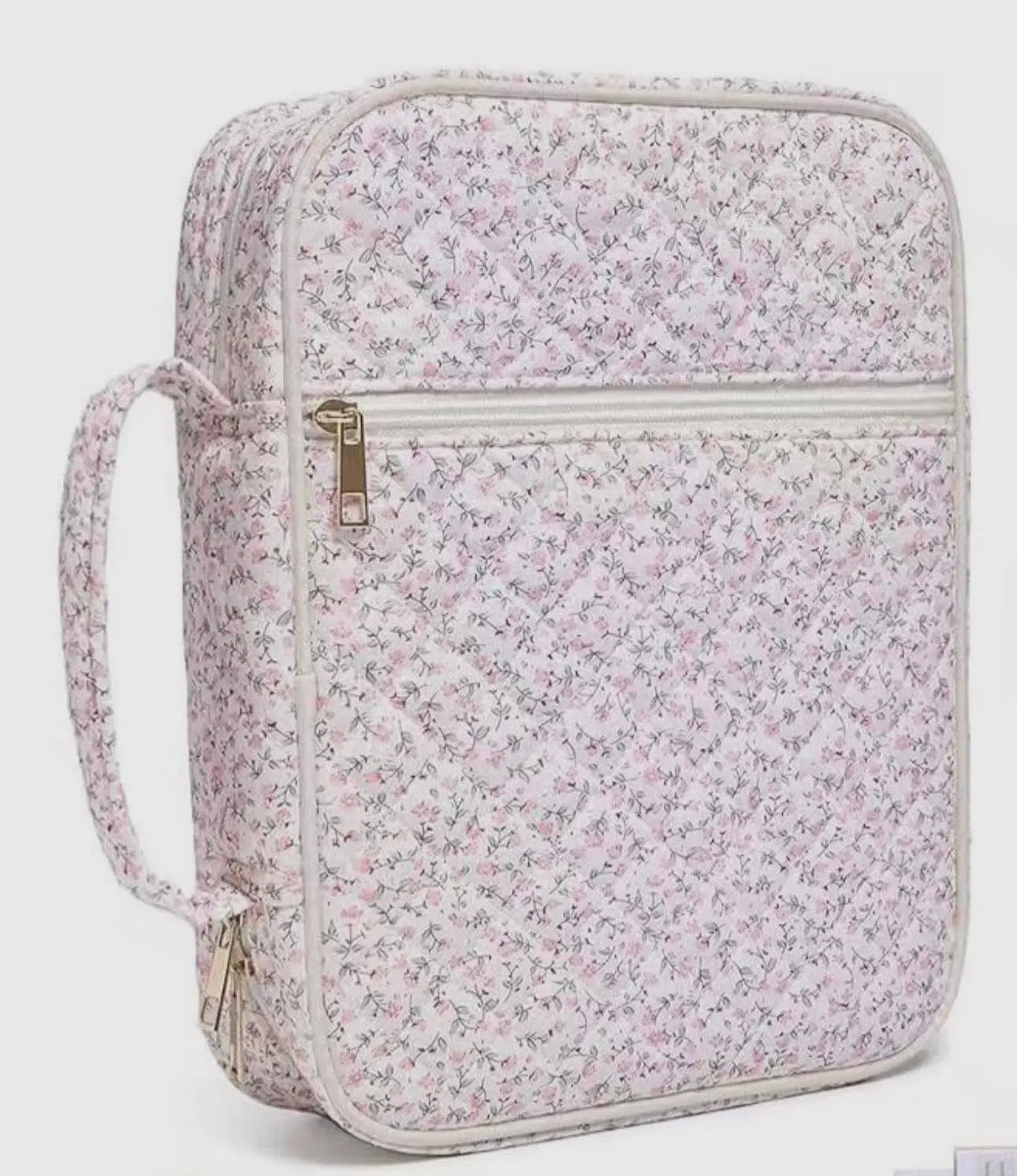 Pink Ditsy Floral Bible Cover