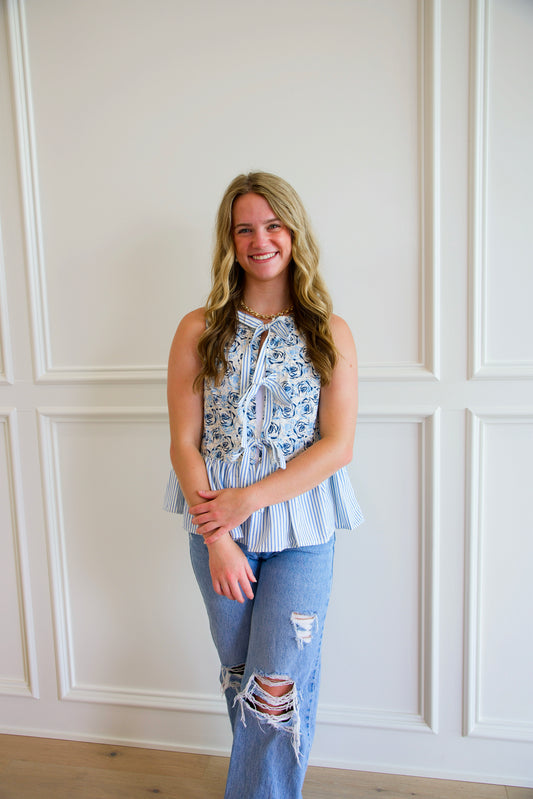 Sweet Pea Top - Blue