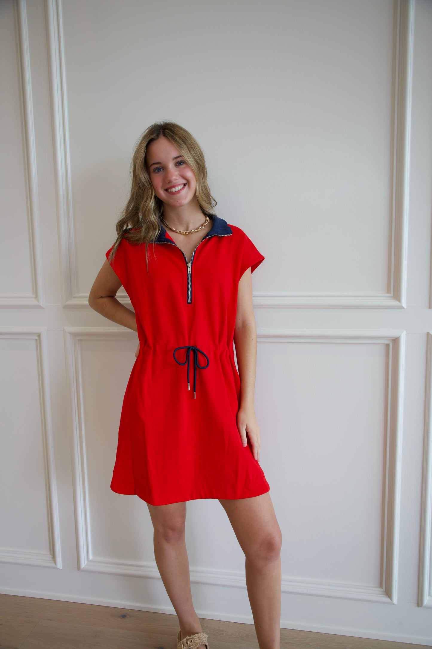 Coca Cola Nights Dress - Red/Navy