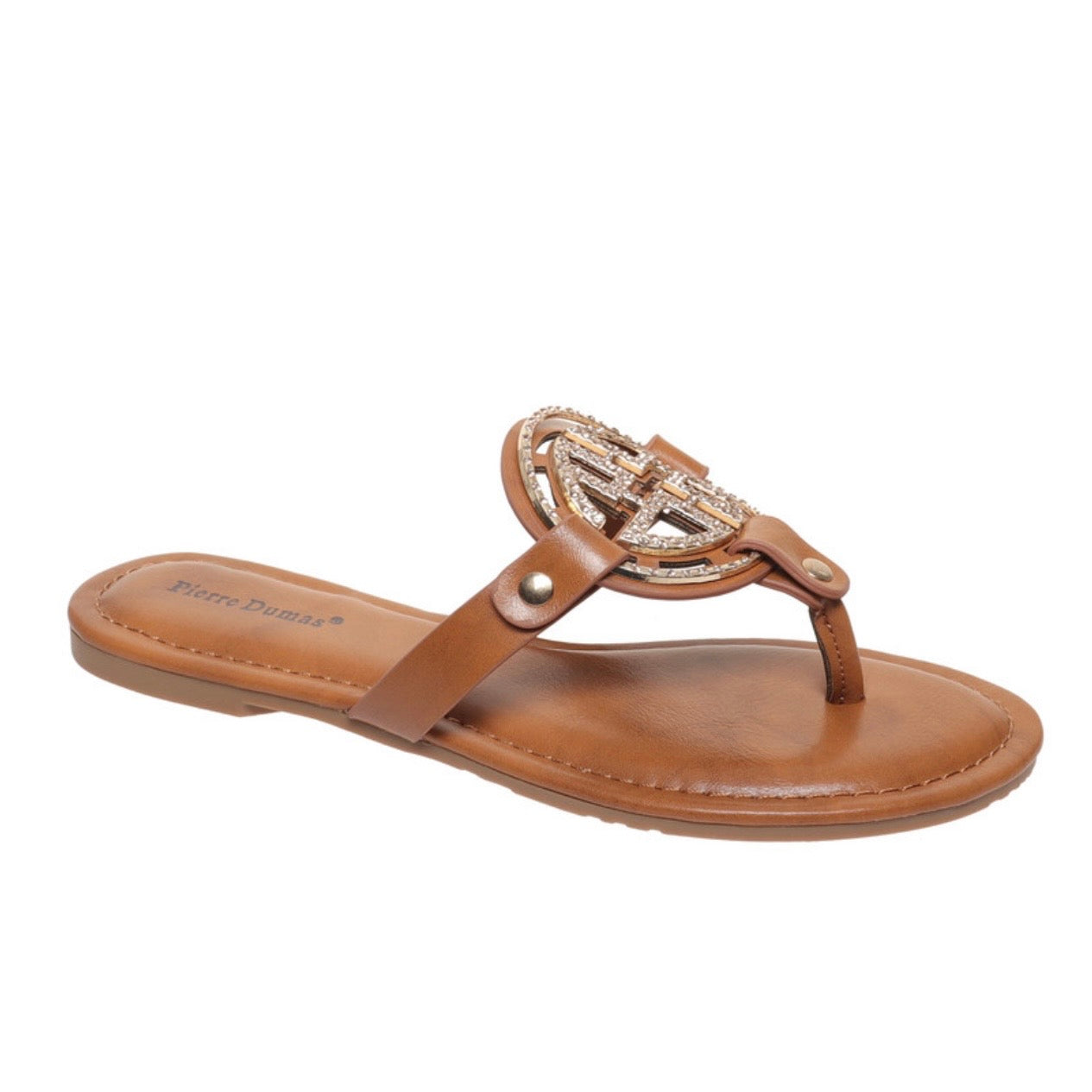Pierre Dumas Medallion Slip On Sandals