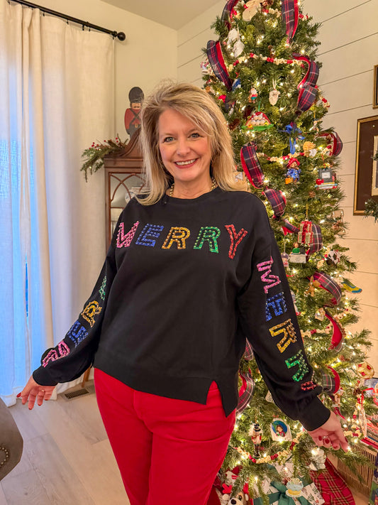 MERRY Beaded Sweater