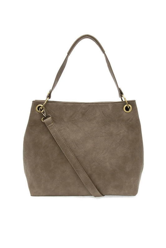 Joy Susan Jem Bucket Shoulder Bag - Dark Taupe