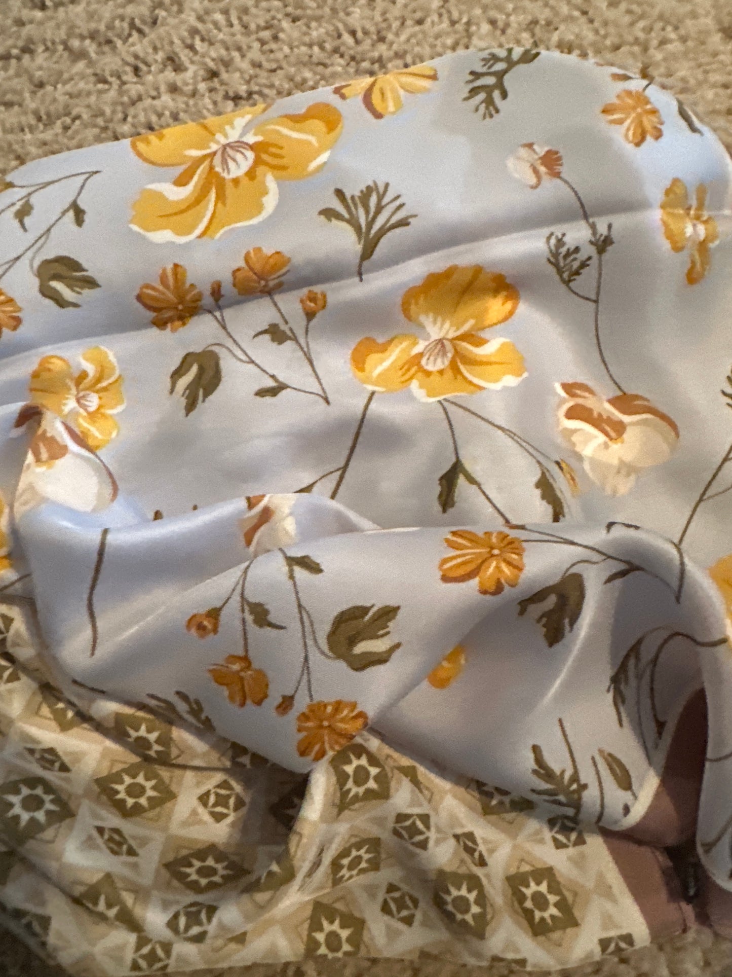 Silk Scarf - Light Blue