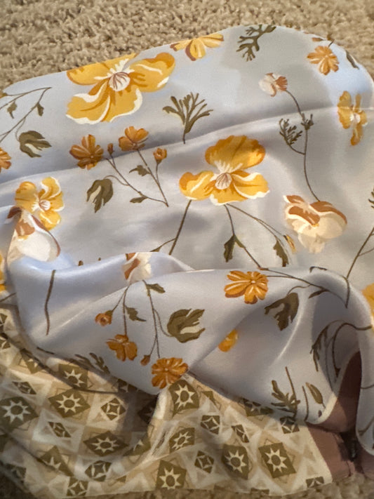 Silk Scarf - Light Blue