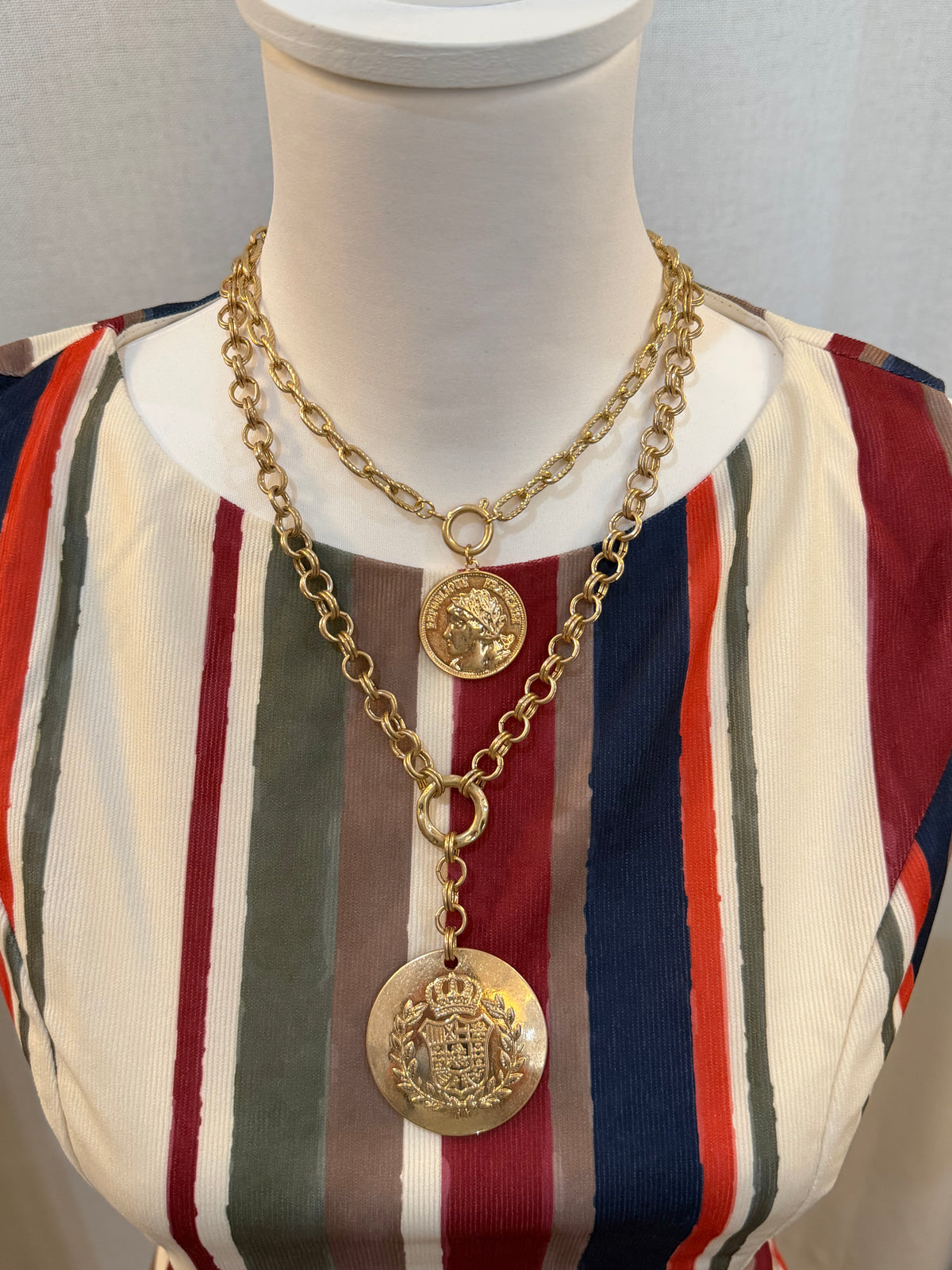 Double Medallion Necklace