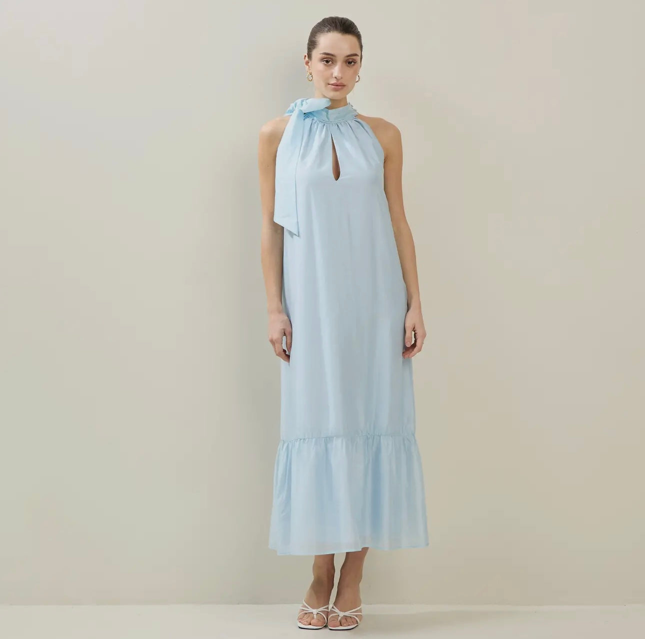 Something Blue Halter Dress