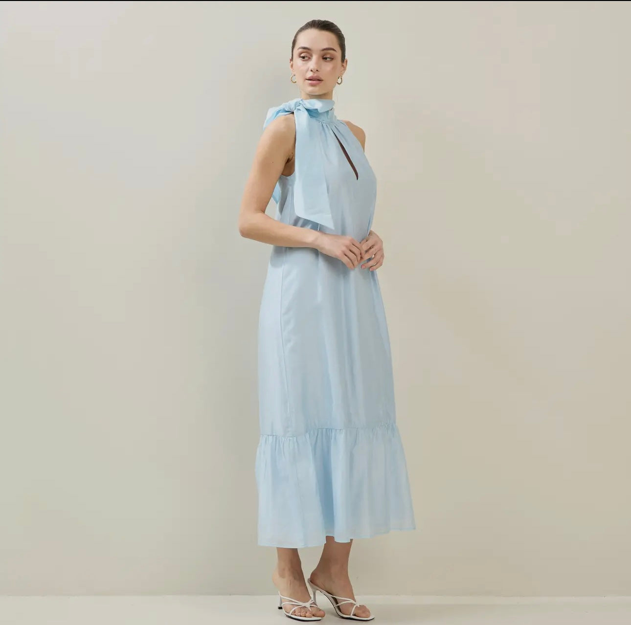 Something Blue Halter Dress