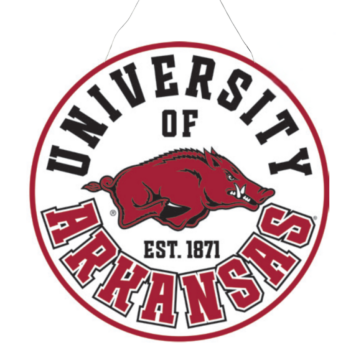 Arkansas Mascot /Retro Burlee Door Hanger