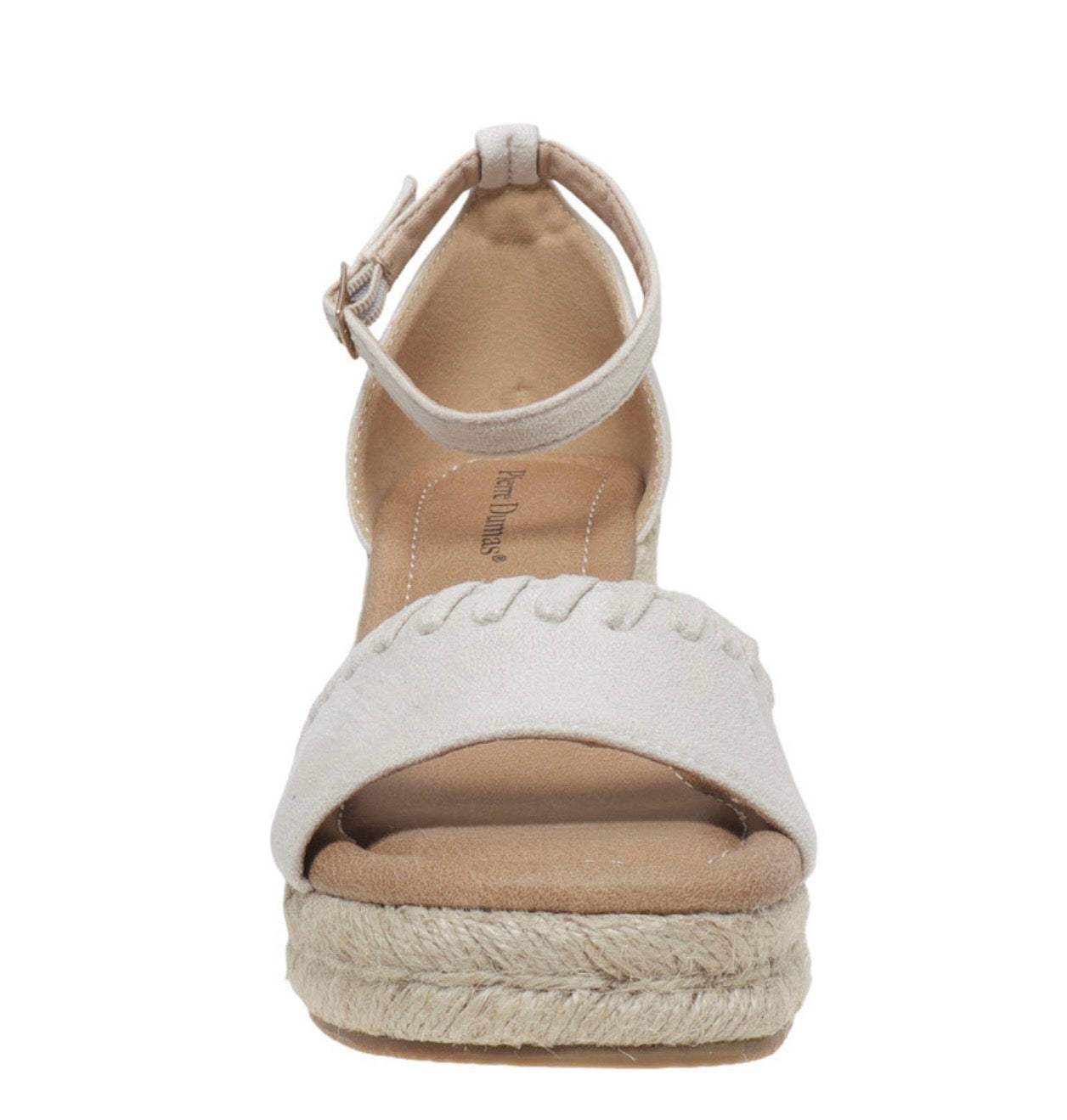 Pierre Dumas Wedge Sandals With Ankle Strap - Nude