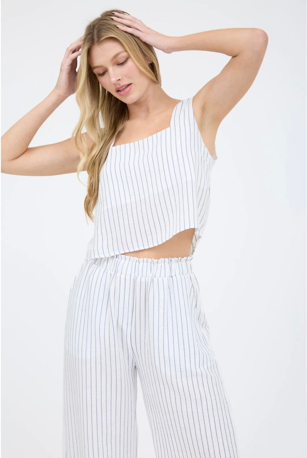 Let’s Sea What Happens Top - Blue/White