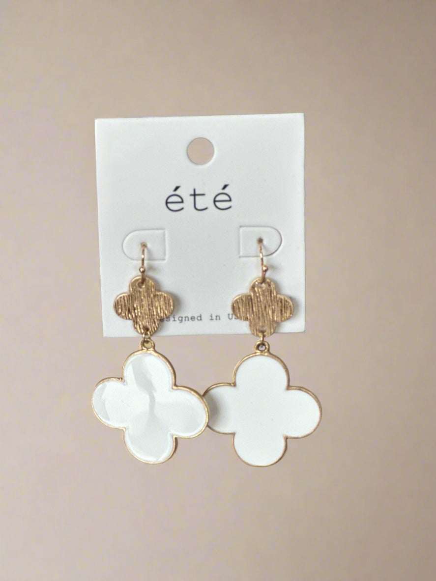 Gold Clover Earrings