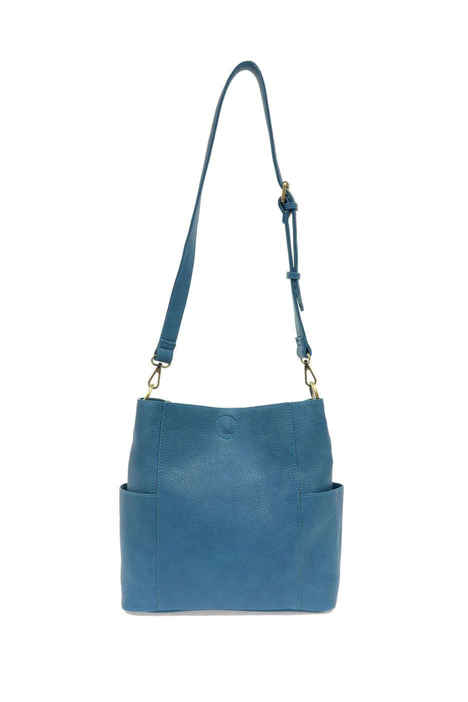 Joy Susan Kayleigh Side Pocket Bucket Bag - Peacock