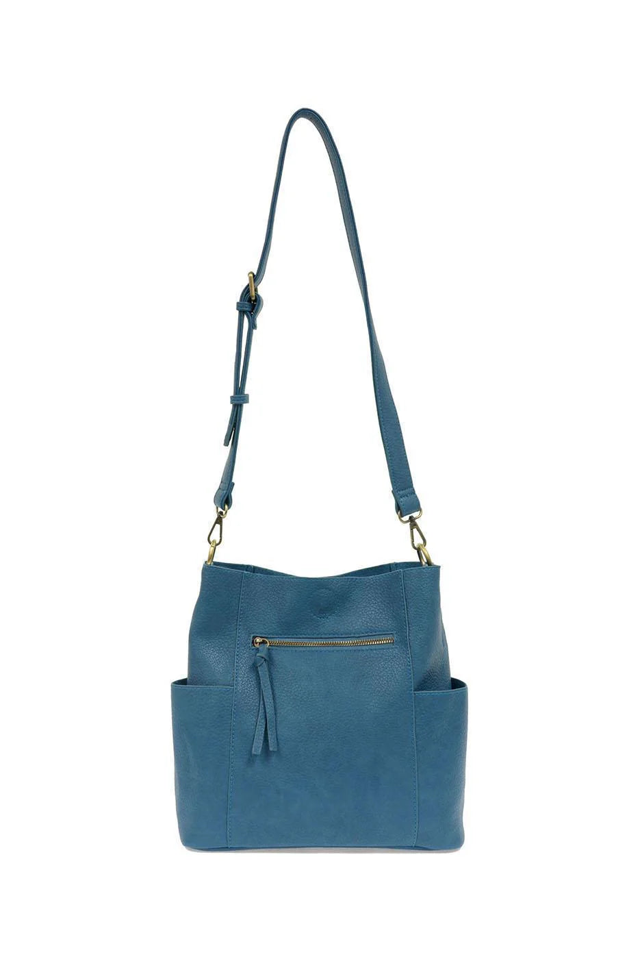 Joy Susan Kayleigh Side Pocket Bucket Bag - Peacock