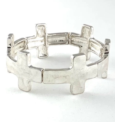 Silver Cross Bracelet