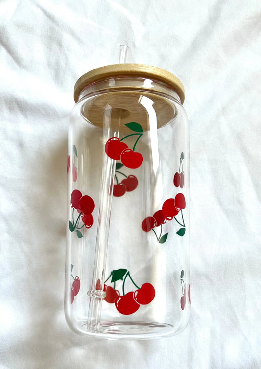 Cherry Glass Cup
