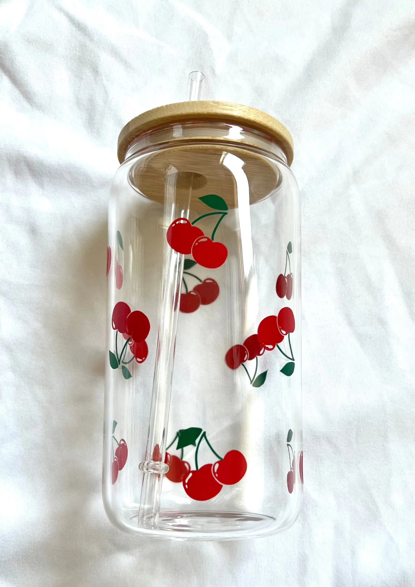 Cherry Glass Cup
