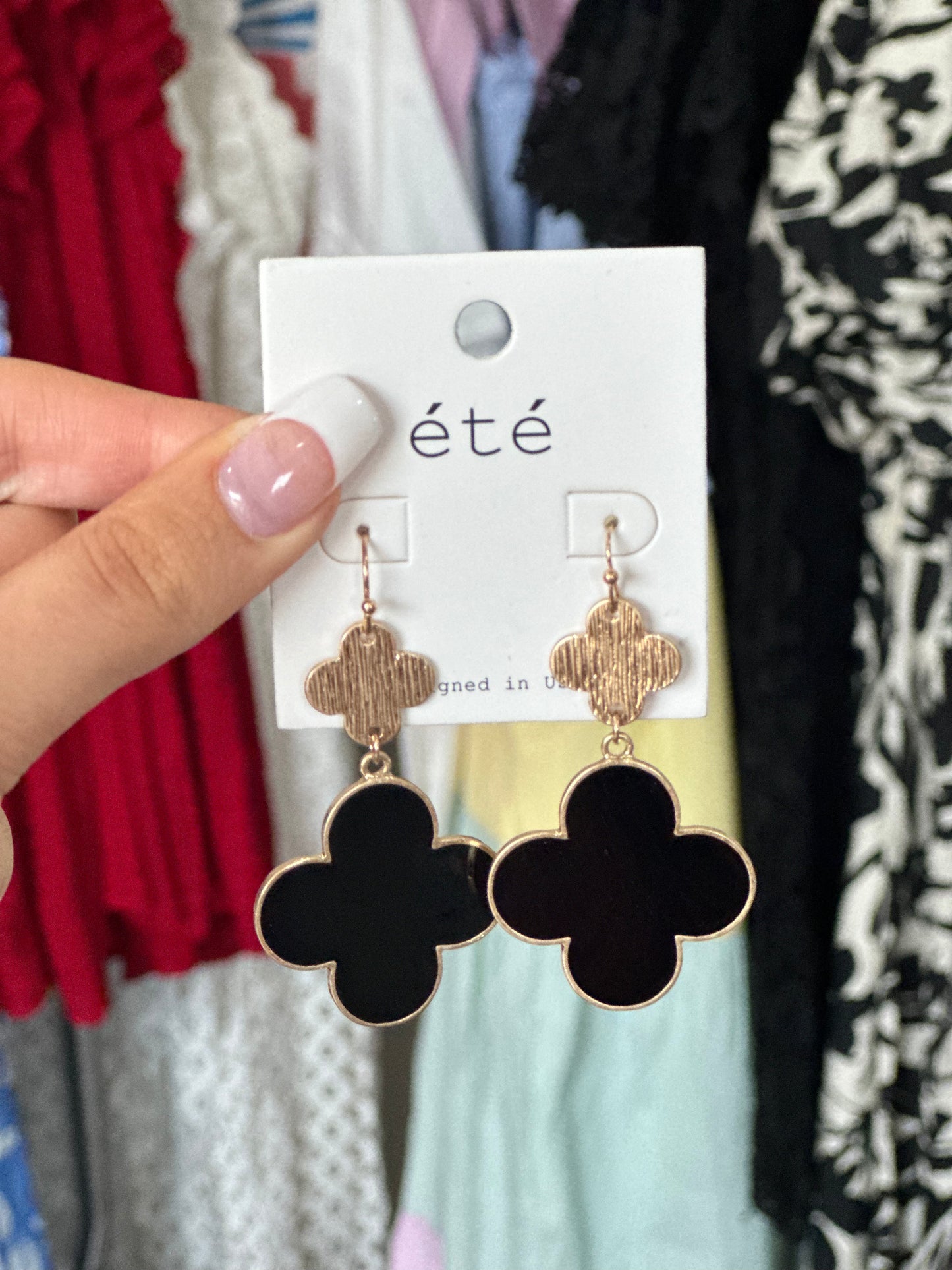 Gold Clover Earrings