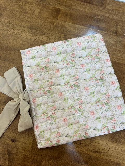 Bible Slip Cover With Bow - Pink Floral
