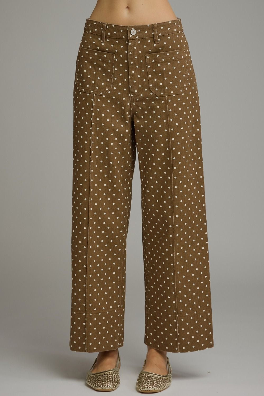 Entro Brown Polka Dot Pants