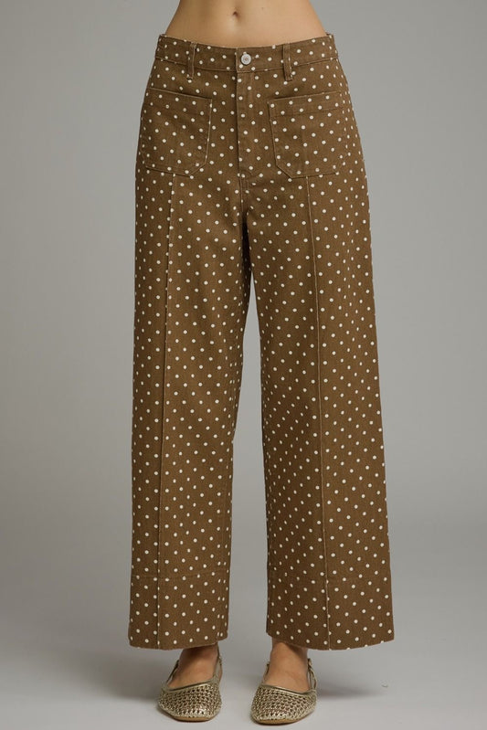 Entro Brown Polka Dot Pants