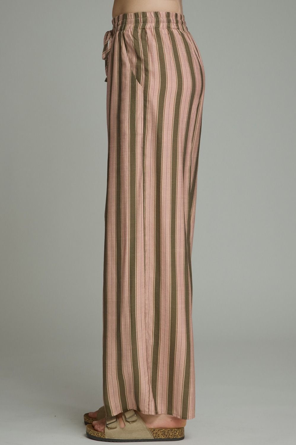 Entro Olive Striped Pants