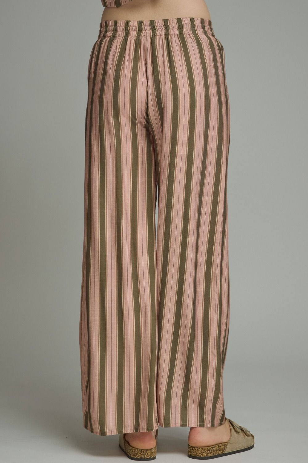 Entro Olive Striped Pants