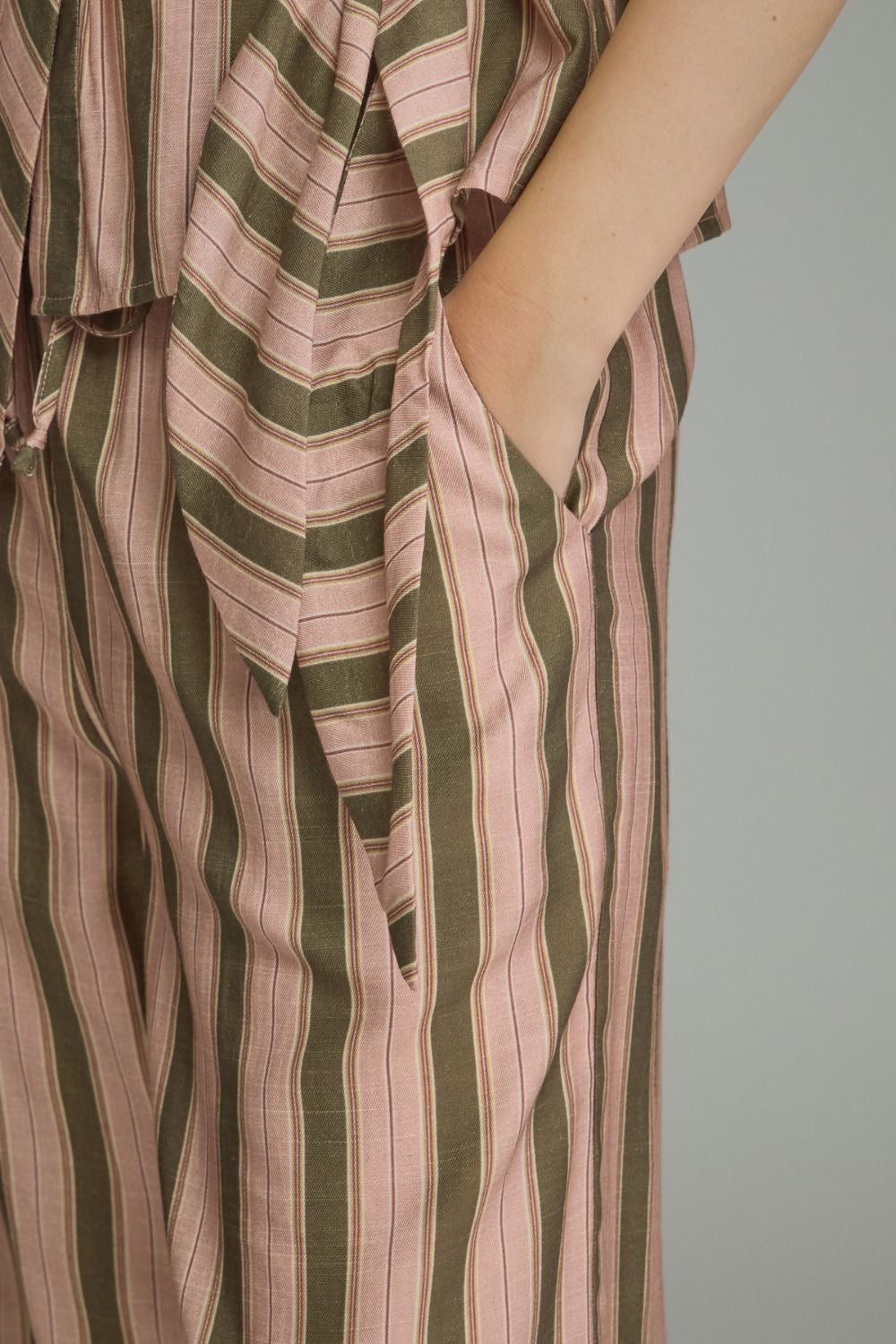 Entro Olive Striped Pants