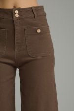 Entro Wide Leg Pants- Brown