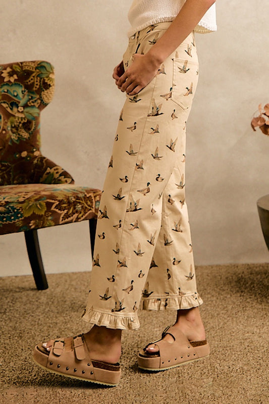 Mallard Duck Pants with Ruffle