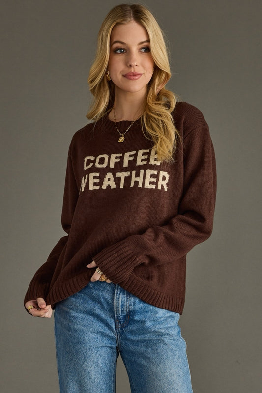 Coffee Weather Sweater - Brown