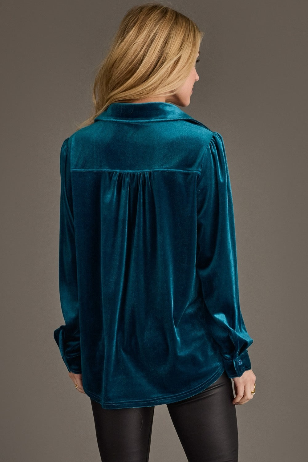 Dark Teal Button Up