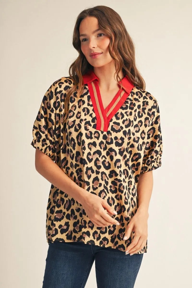 Wild Side Leopard & Red Top