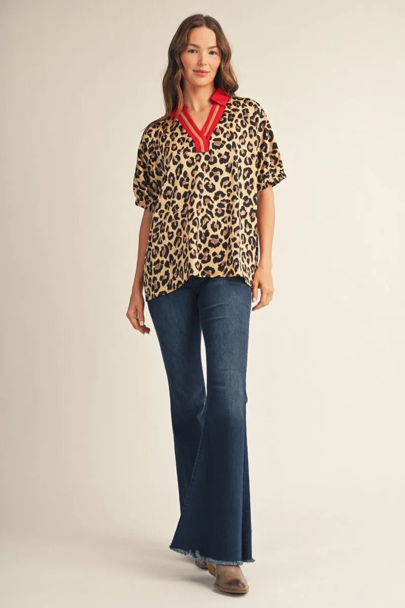 Wild Side Leopard & Red Top